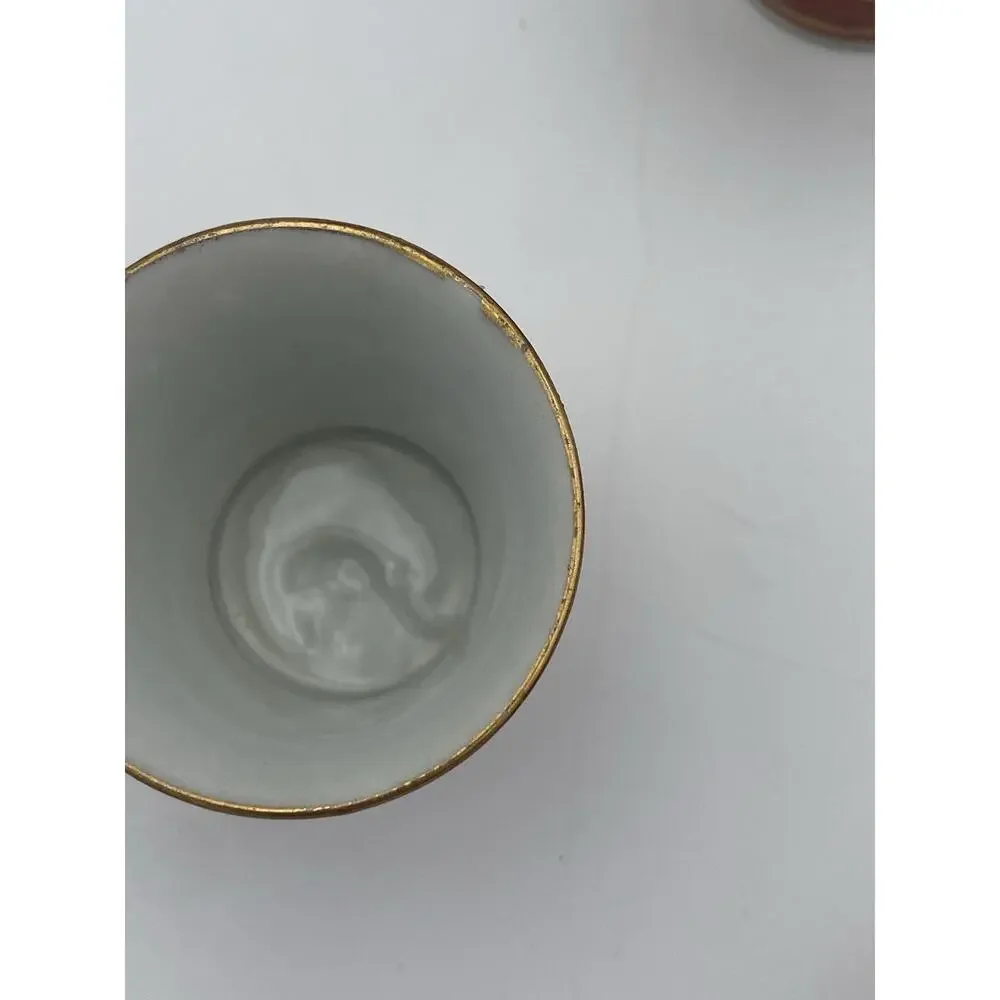 Vintage Japanese Sake Tea Cups Set Of 4 With Hidden Geisha Faces